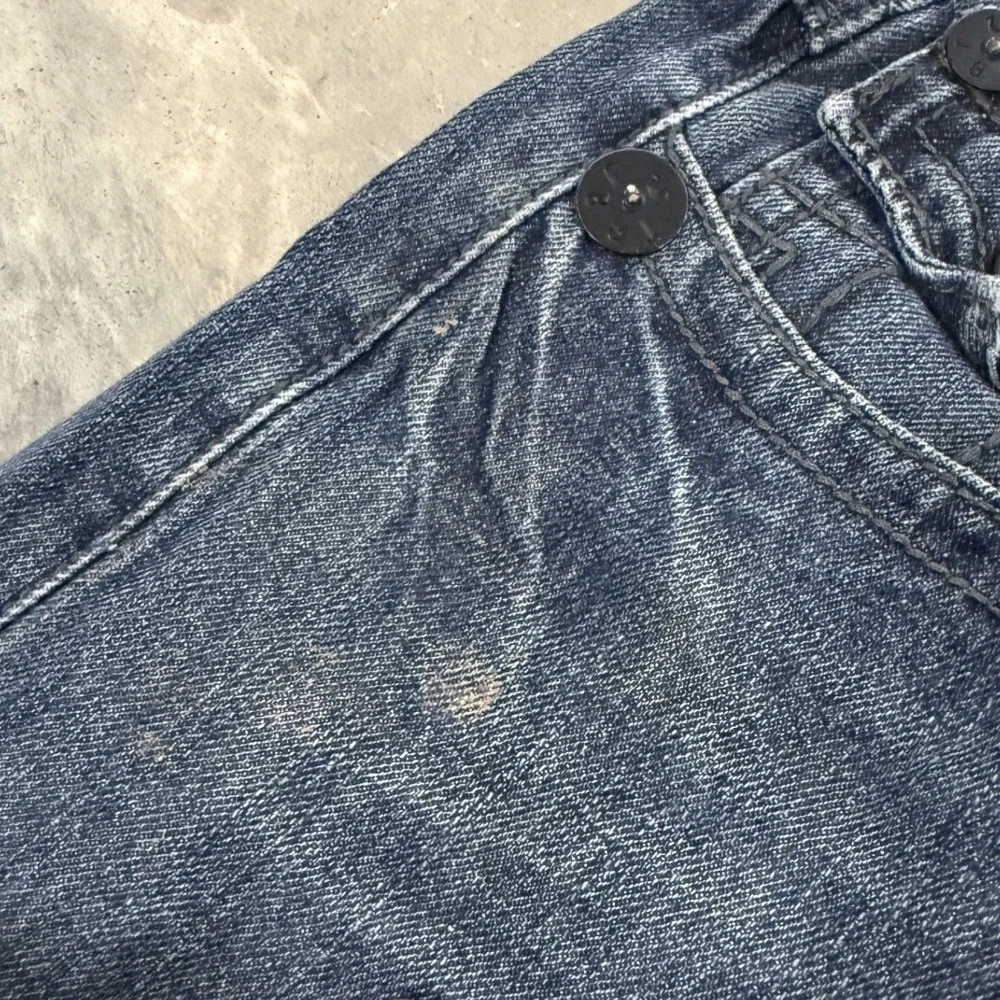 True Religion Billy Jeans Mens 30 Blue Good Studded Flap Pocket Straight Leg